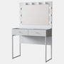 Hanah Home Mesa de Maquillaje con 10 focos, Blanca